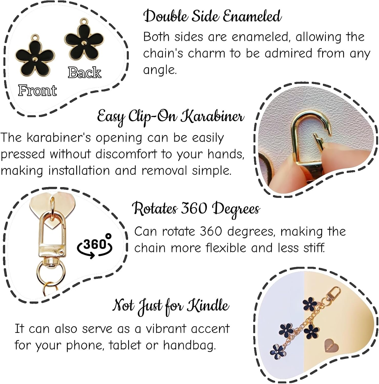 Charm Chain for Kindle, Cute Charm Chains Compatible with Kindle image 3