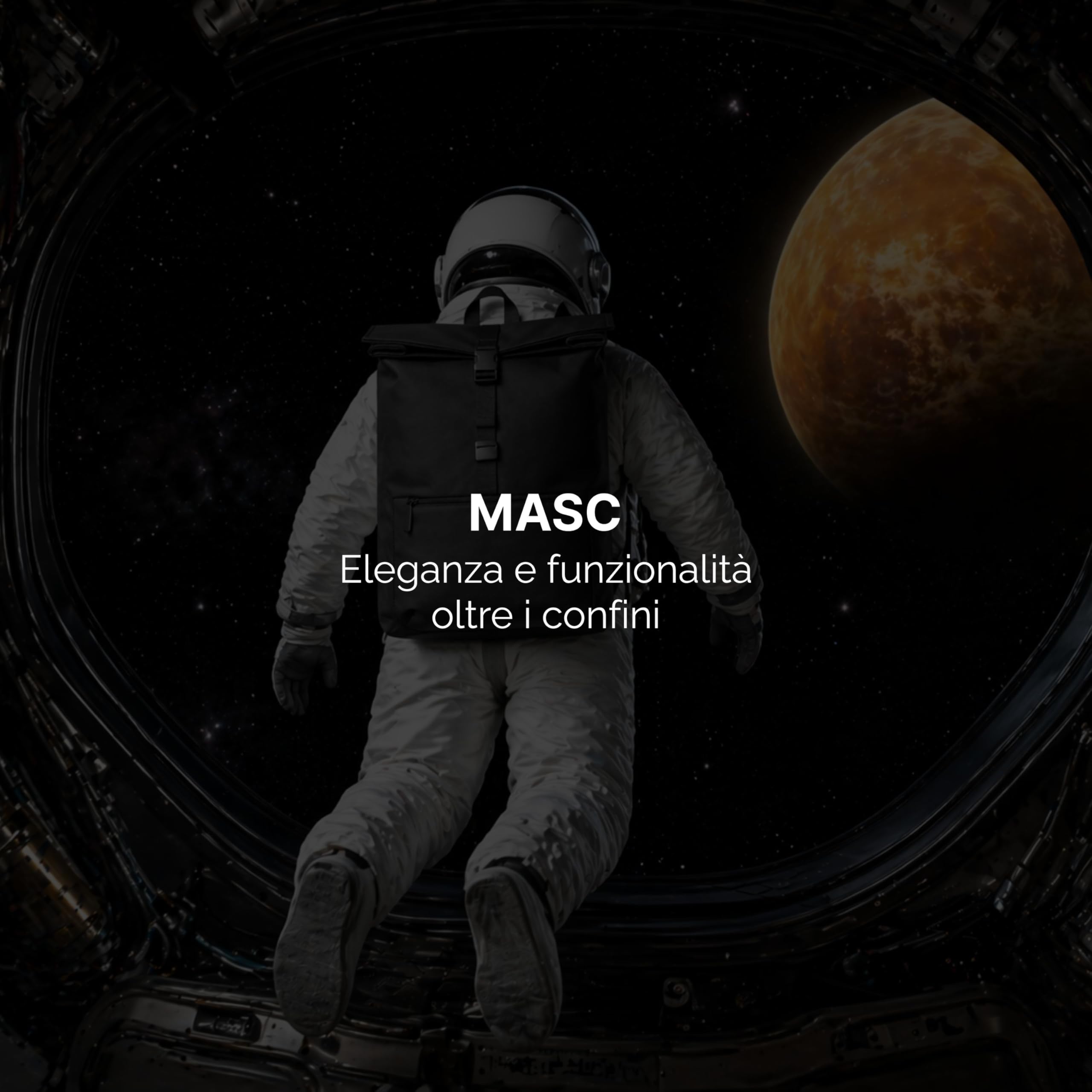 MASC Zaino Rolltop Business, Zaino Urban Elegante Porta PC 17 Pollici, Espandibile e Ideale per Viaggi, Ufficio e Università