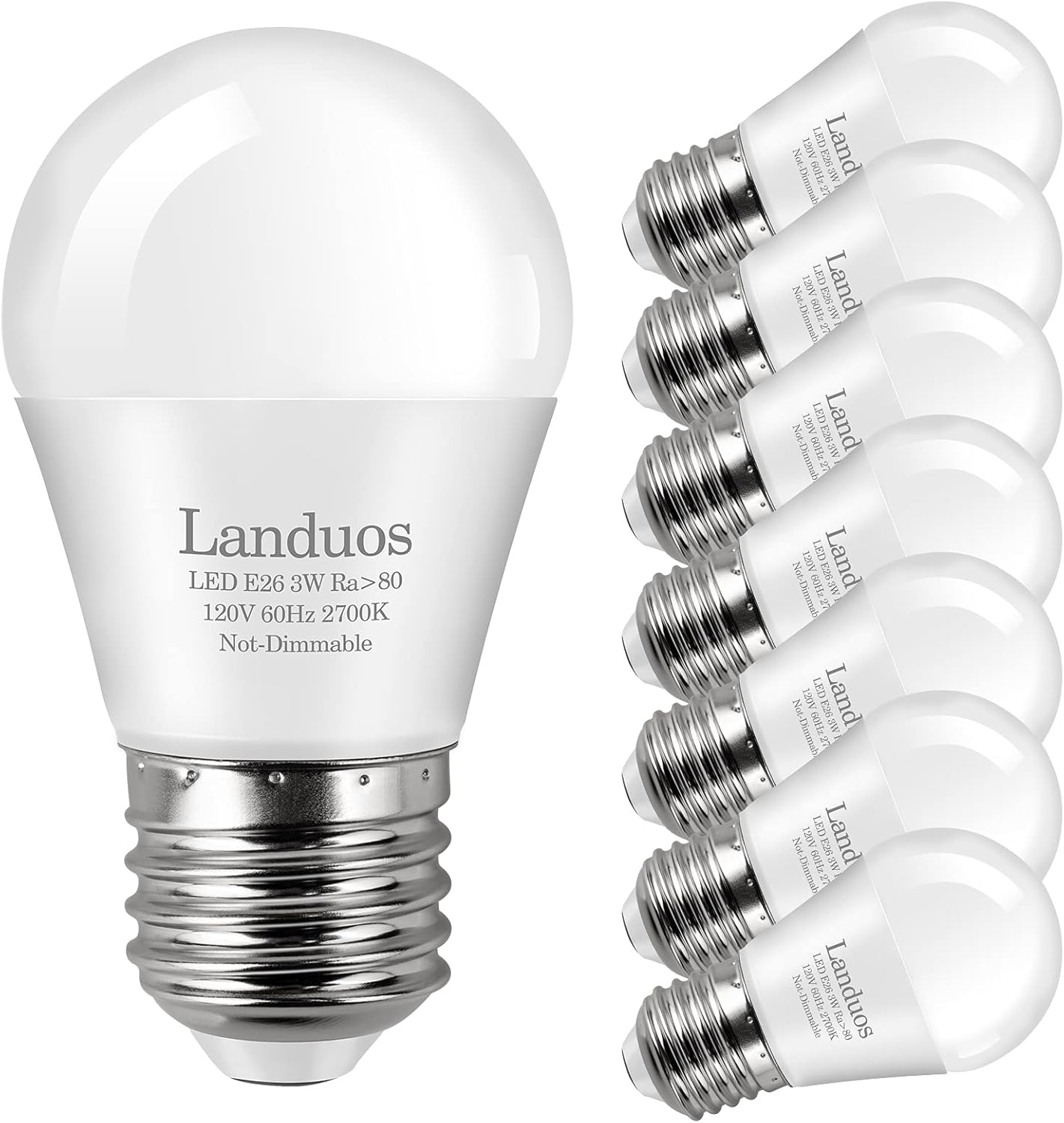 25W Equivalent A15 E26 LED Light Bulb, 2700K Warm White, 3W Low Watt, Compatible With Night Light and Table Lamp
