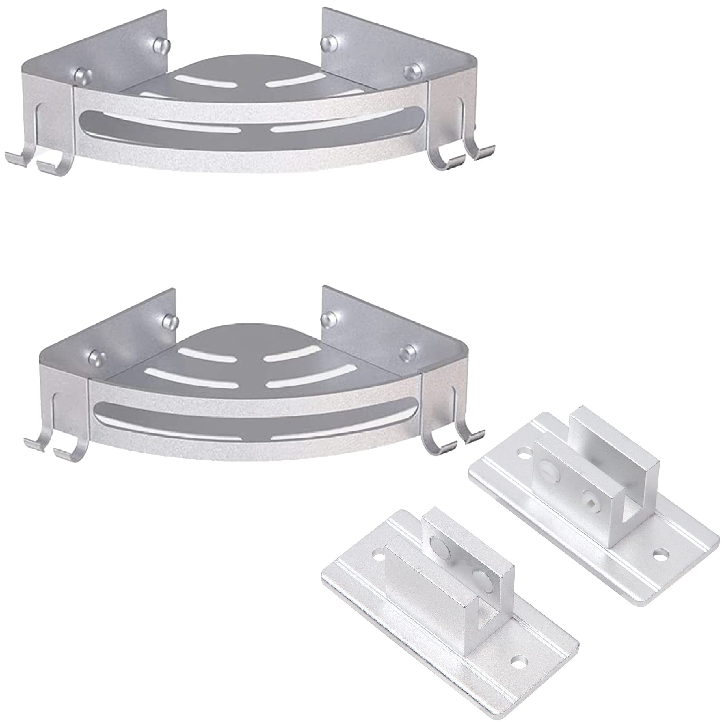 Buy GeekDigg 2 Pack Aluminum Brackets for Shower Caddy Shelf and GeekDigg 2Pack Shower Shelves