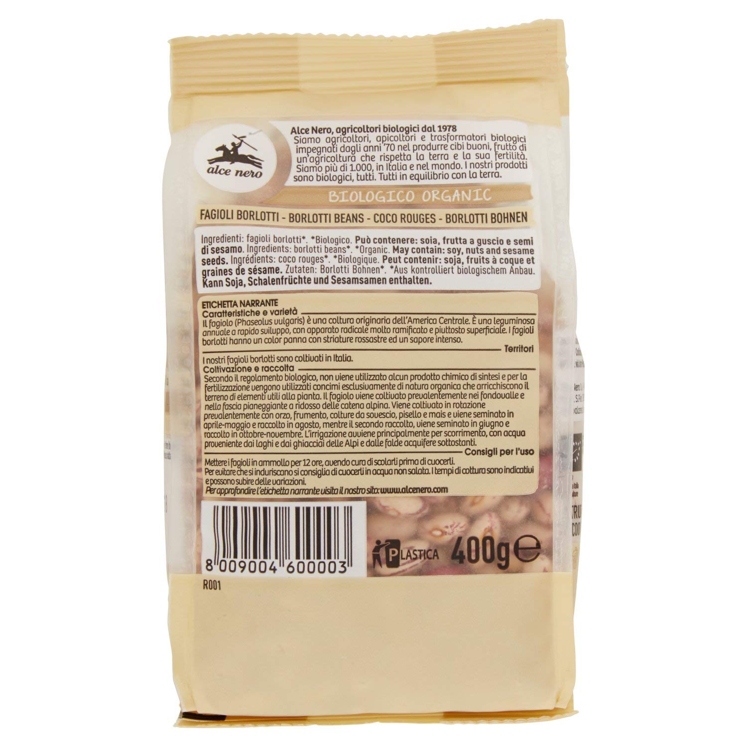 Fagioli borlotti Alce Nero