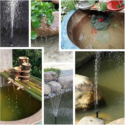 Miniatura 7 de Happyyami 1 Set Solar Water Feature Aquarium Water Pump Bird Bath Fountain Pool Fountain Replacement Supplies Solar Balcony Solar Powered Fountain