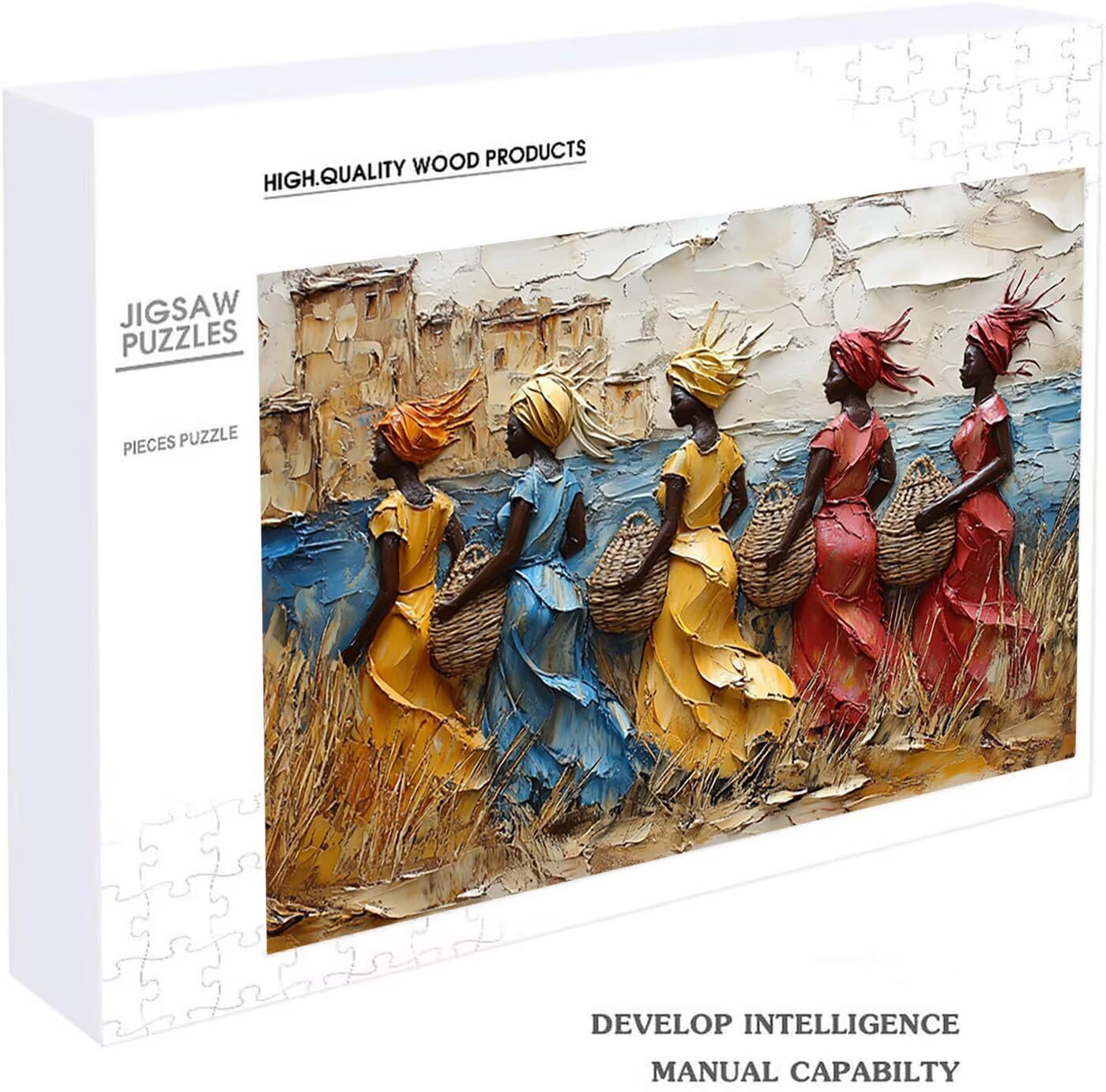 Puzzle 2000 elementów, dla dorosłych afrykańskich kobiet, drewniane puzzle dla dorosłych, abstrakcyjne, klasyczne puzzle, 2000 elementów dla całej rodziny, puzzle do dekoracji pokoju, prezenty dla