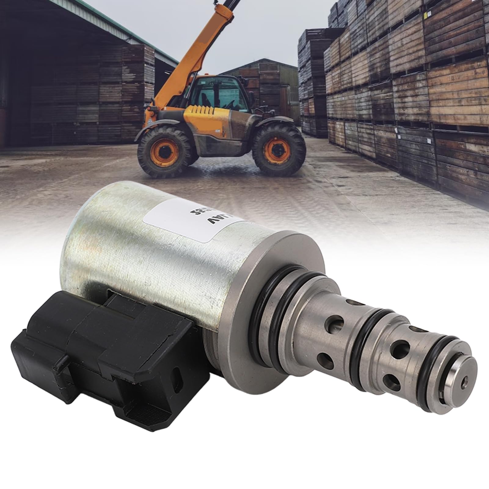 Elektryczny zawór elektromagnetyczny 12 V zastępuje część 25/220994, element elektromagnetyczny ze stali stopowej kompatybilny z koparko-ładowarką JCB 3CX 4CX, zawór sterujący