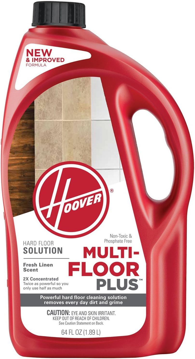 Hoover Multi Floor Plus Hard Floor Cleaner Solution Formula, 64 oz, AH30420NF, Red