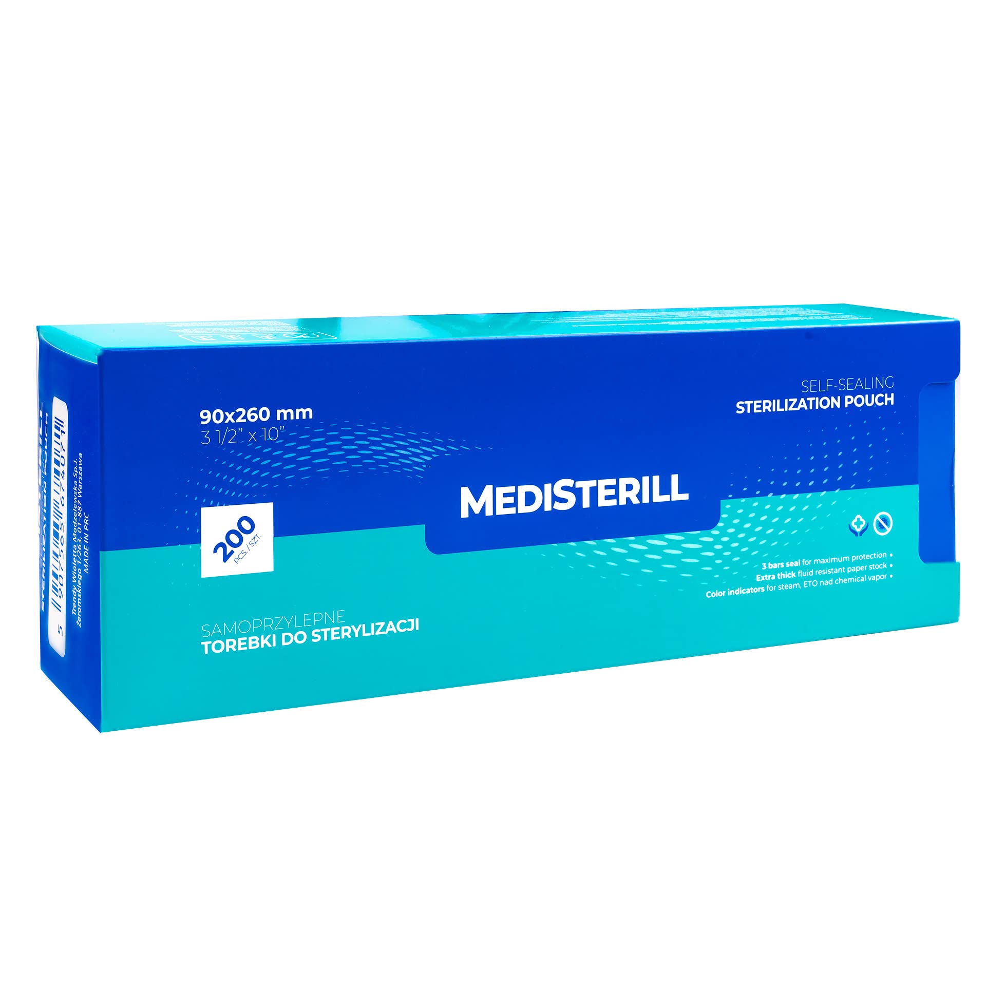 Bolsas de esterilización autosellables PVC 9 x 16,5 cm para autoclave dental