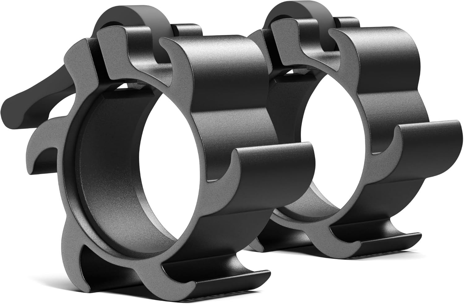 Synergee Aluminum Barbell Collars – 2" Olympic Locking Barbell Clamps with Quick-Release Lever – Secure Weight Clips for Powerlifting, Olympic Lifts & Strength Training