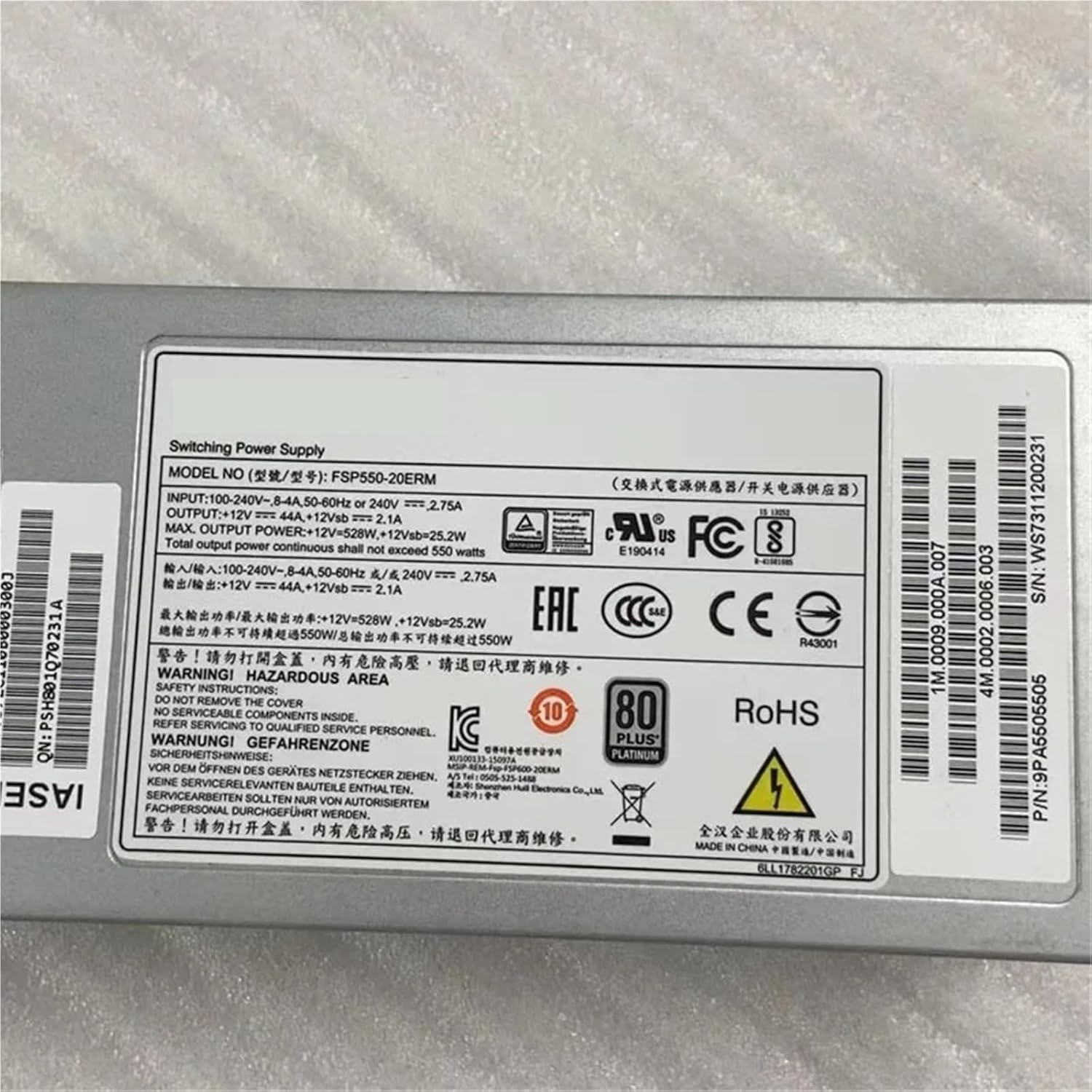 1pc FSP550-20ERM 550W Switching Power Supply