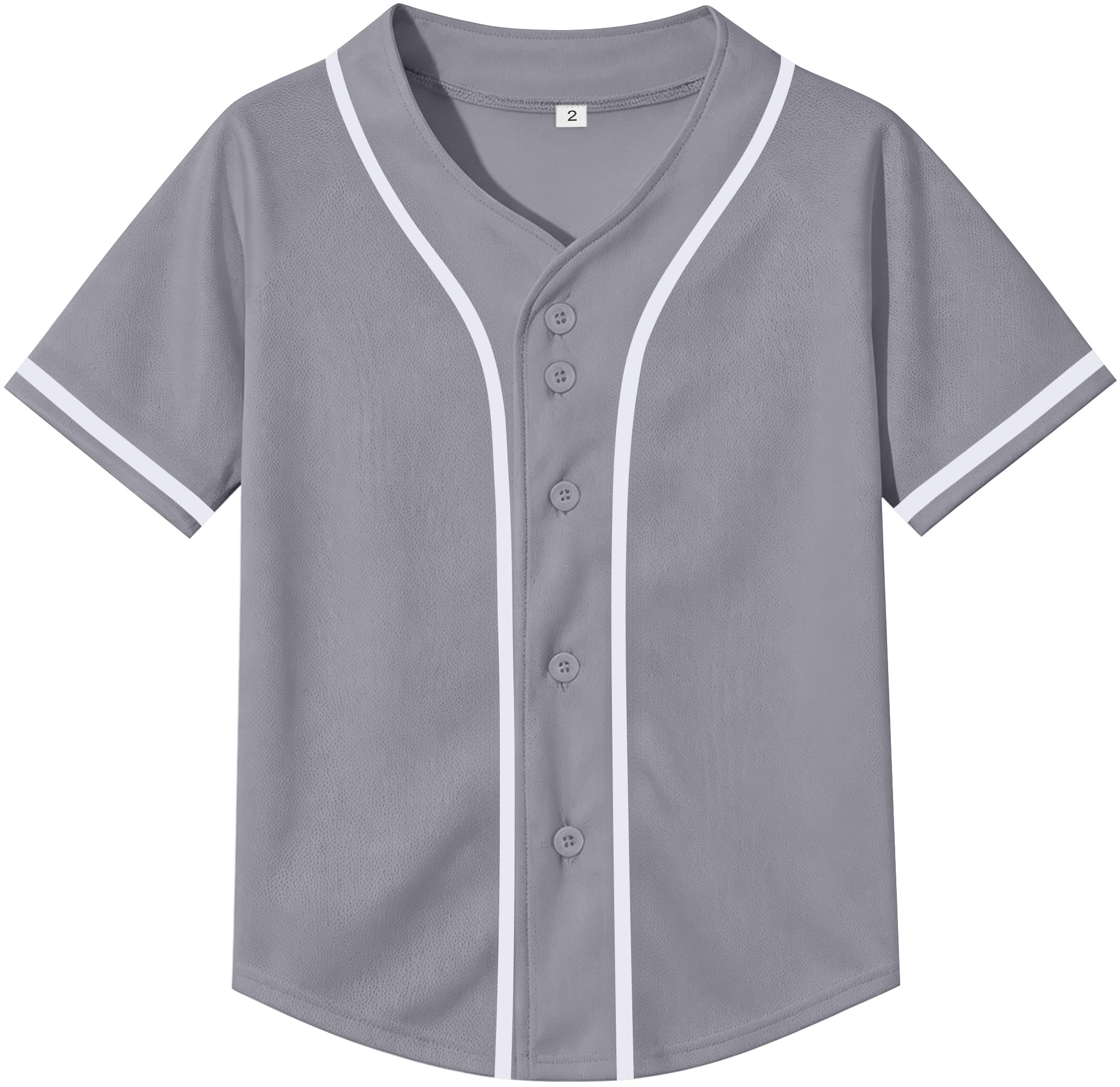 Yuji Itadori Kids Baseball Jersey Button Boys Short Sleeve T-Shirts Hip Hop Fashion Casual Sports Solid Color Shirt