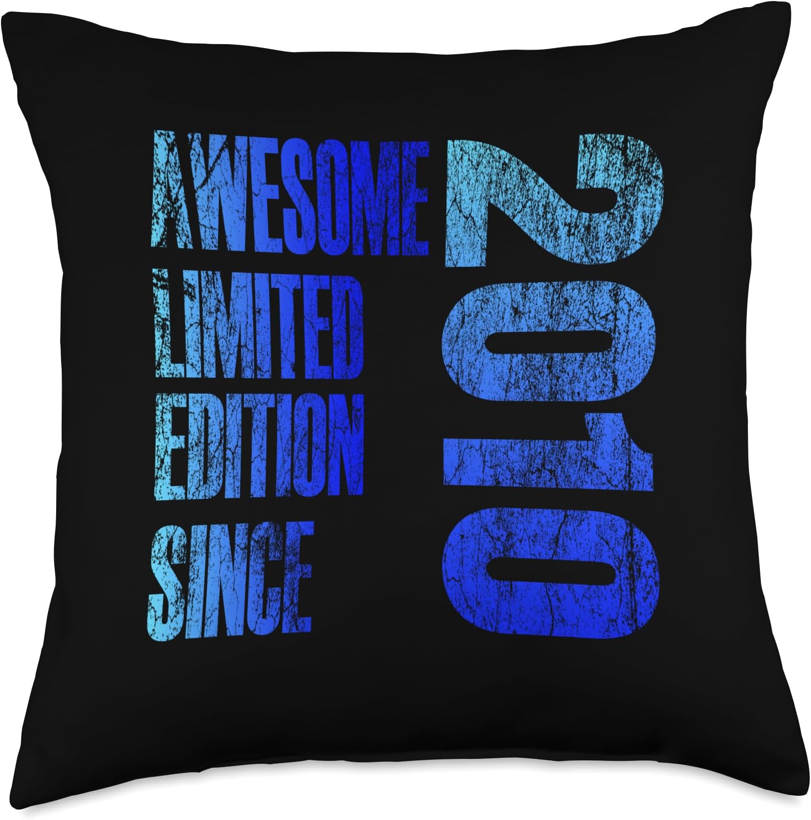 Awesome Limited Edition Since 2010 14th Birthday Gift Throw Pillow, 18x18, Multicolor