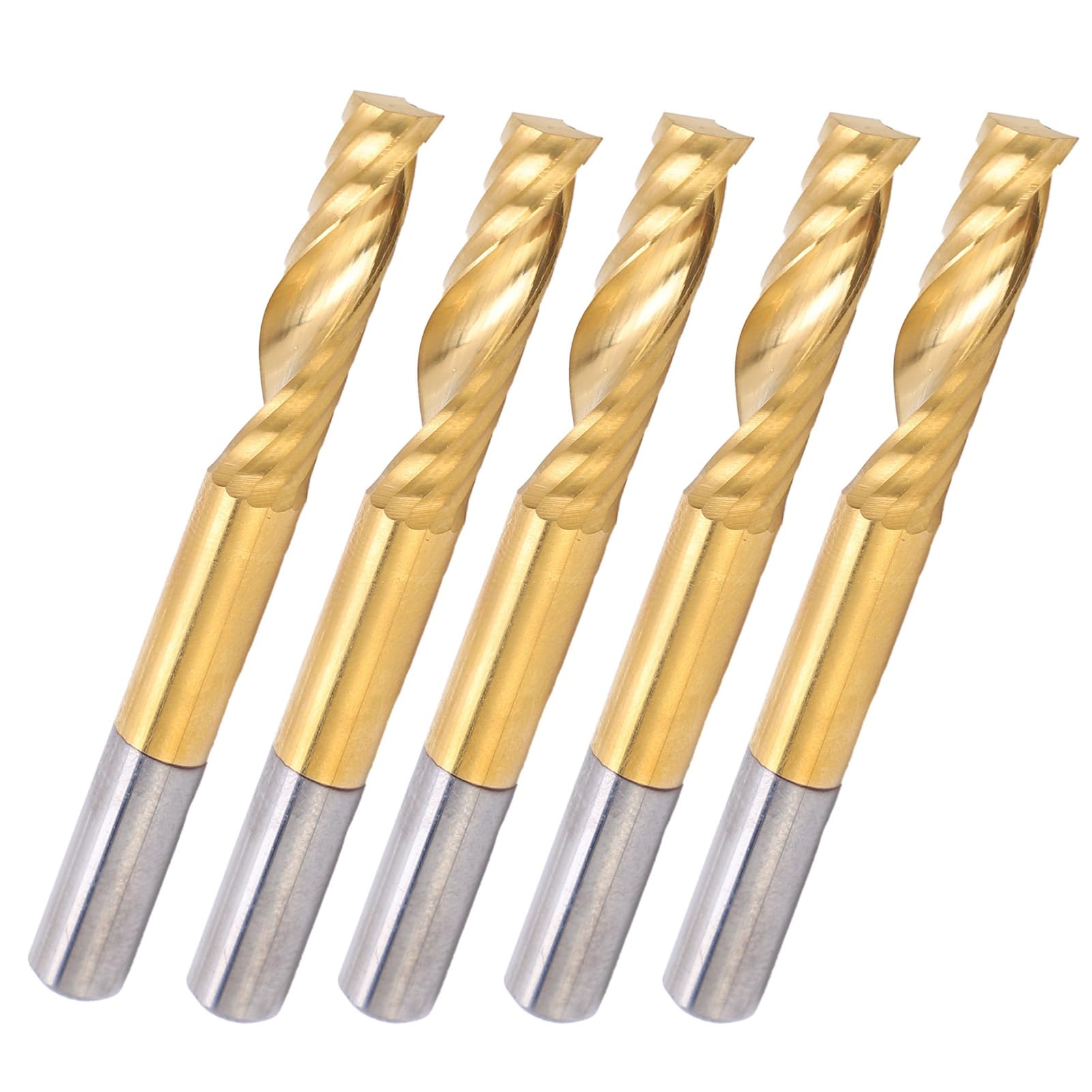 FTVOGUE Metal Nieżelazny Frez Palcowy, 6x25x60 Mm Ti Powlekany 1 Ostrze