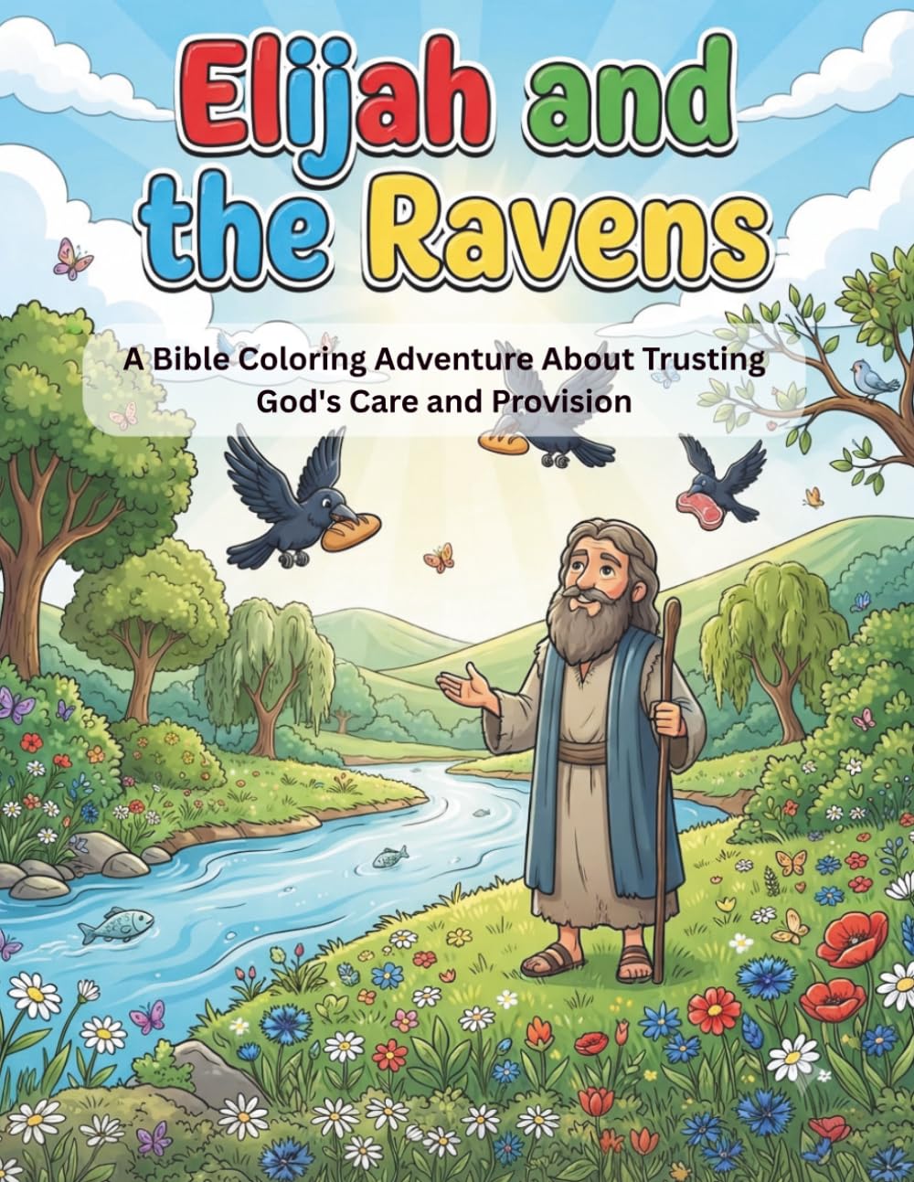 Elijah and the Ravens: A Bible Coloring Adventure About Trusting God's Care and Provision