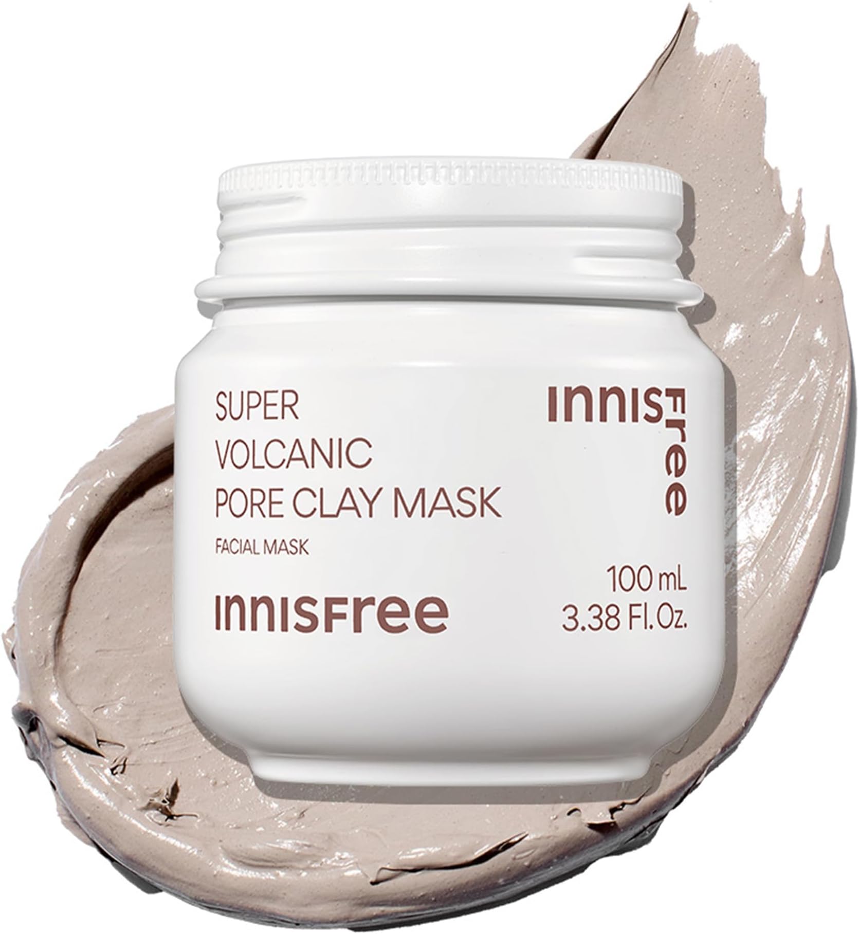 Innisfree Super Volcanic Clay Masks - Pore & Sebum Clay Mask for Oily Skin, Dual Mask for Normal to Dry Skin, Available in Limited Edition & Gift Sets