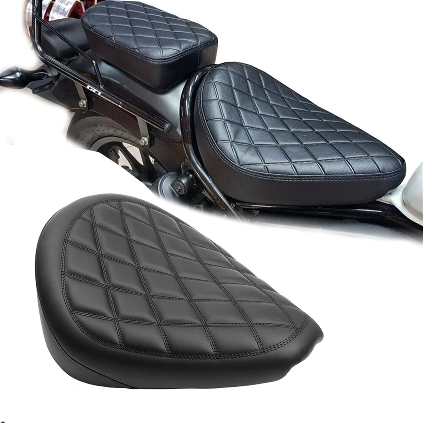 Siedzenia motocyklowe Motocykl Przedni Kierowca Kierowca Solo Poduszka Siedzenia Pasuje Do Honda Rebel CMX 250 300 500 2017-2022 Maty amortyzujące