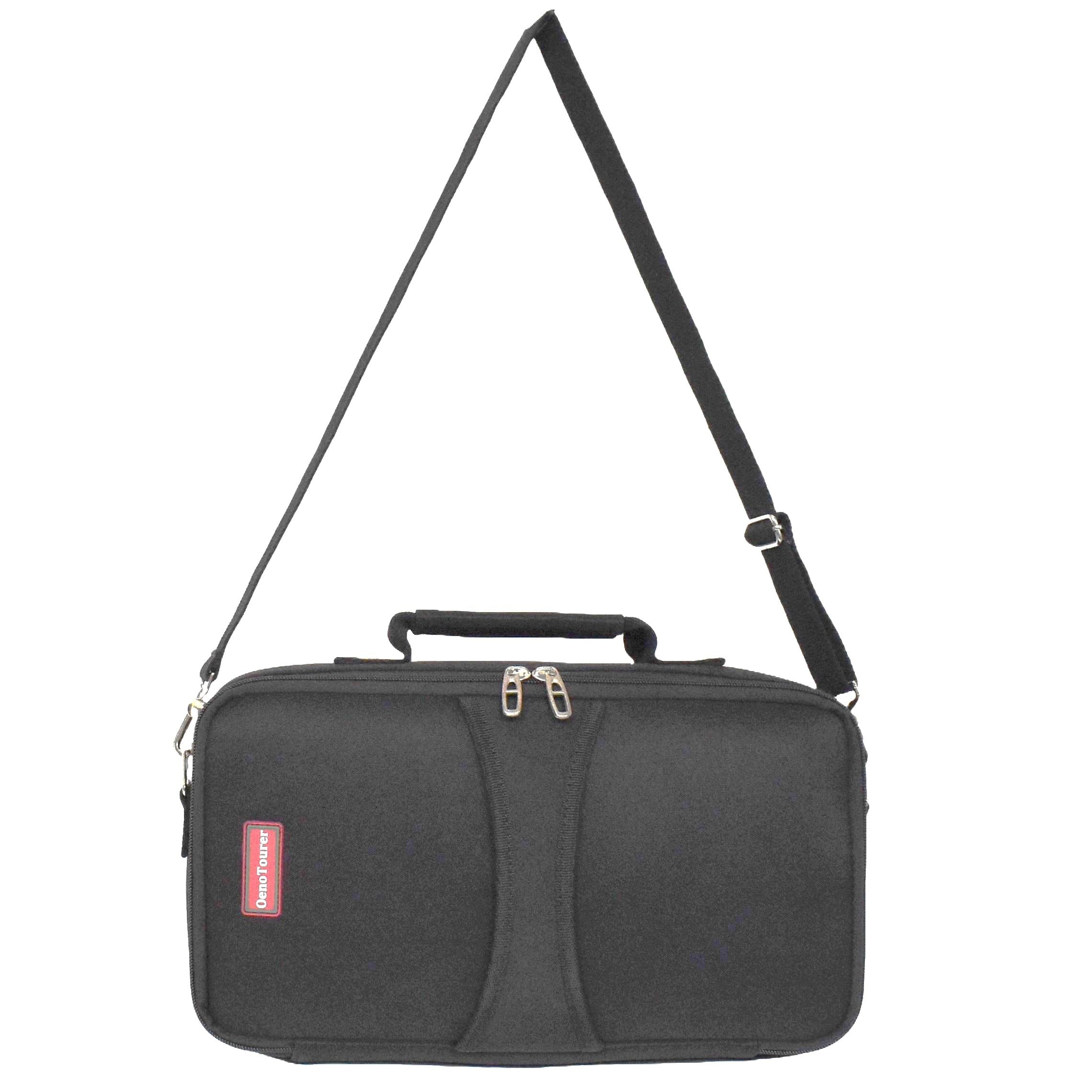 Borsa termica per trasportare bottiglie di vino, liquori e birra da viaggio. Le bottiglie sono infrangibili se cadono fino a 1,8 m., nero, Medium, 2 bottiglie