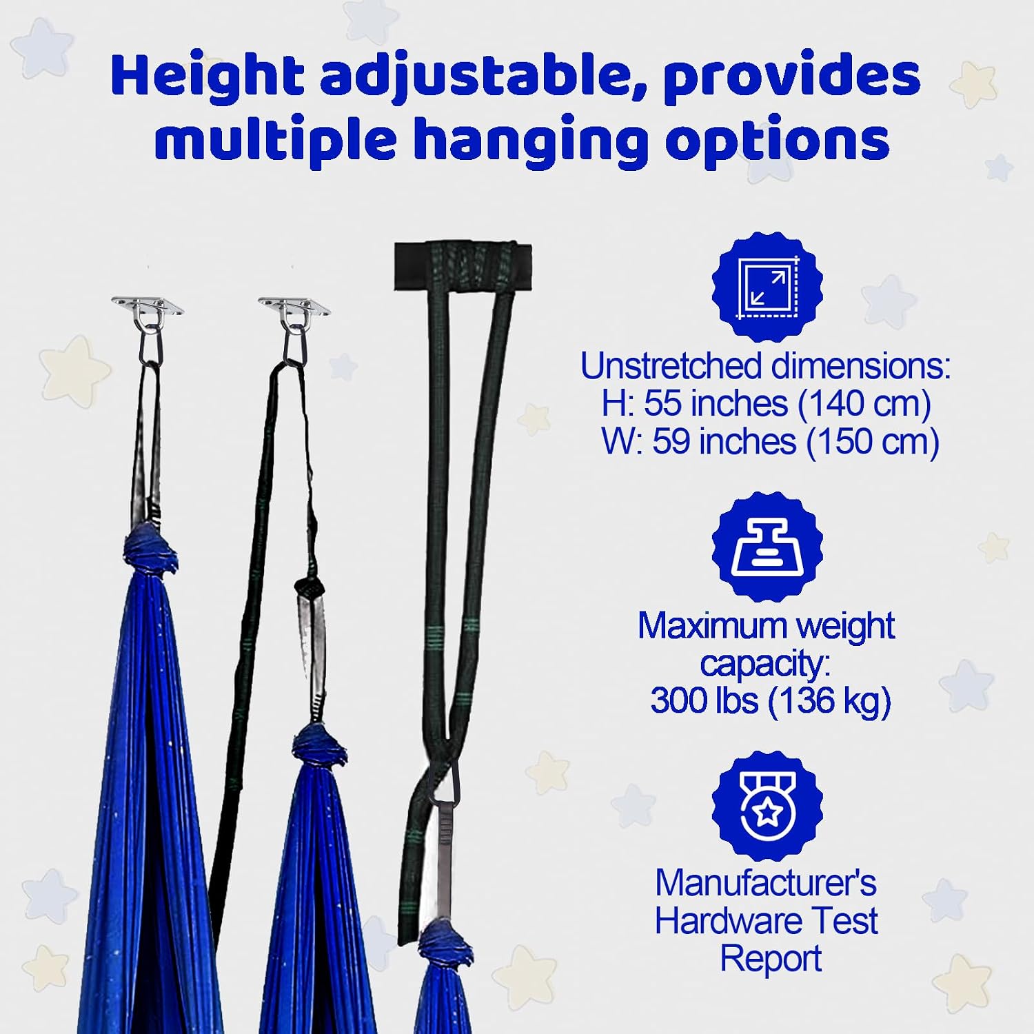 Sensory Swing for Kids Indoor and Outdoor Therapy Cuddle Swing Snuggle Hammock Chair Holds up to 300 lbs with Hardware Hanger Kit For Aspergers Autism ADHD