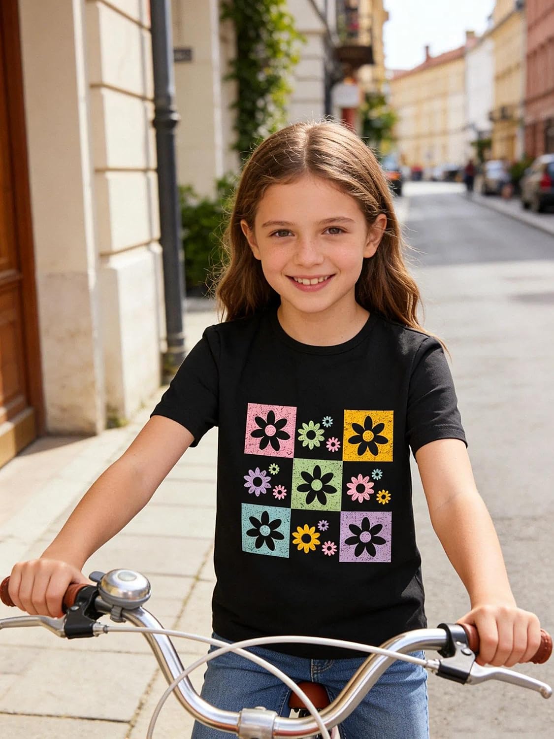 Girls' Graphic Tees Summer Cute Tops Short Sleeve T Shirts