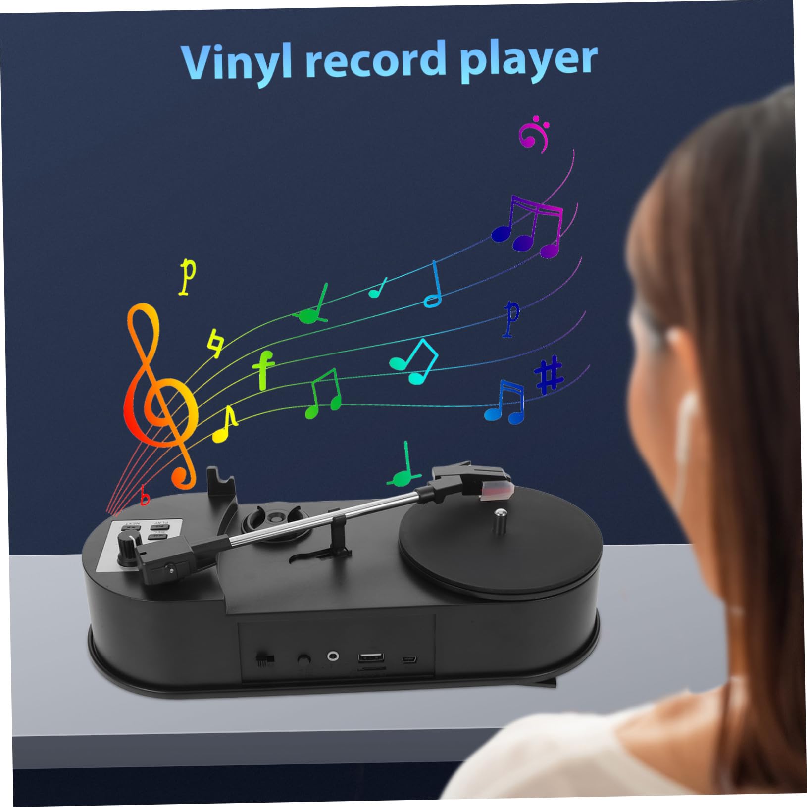 Lurrose Głośnik Do Muzyki Retro Głośniki Vintage Głośnik Do Płyt Winylowych Odtwarzacz Płyt Winylowych