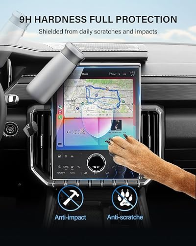 Vista 146 de 1 protector de pantalla de cristal templado brillante de 13.4 pulgadas para Silverado & Sierra 2500HD 3500HD 2022~2026 (sin botones en la pantalla)