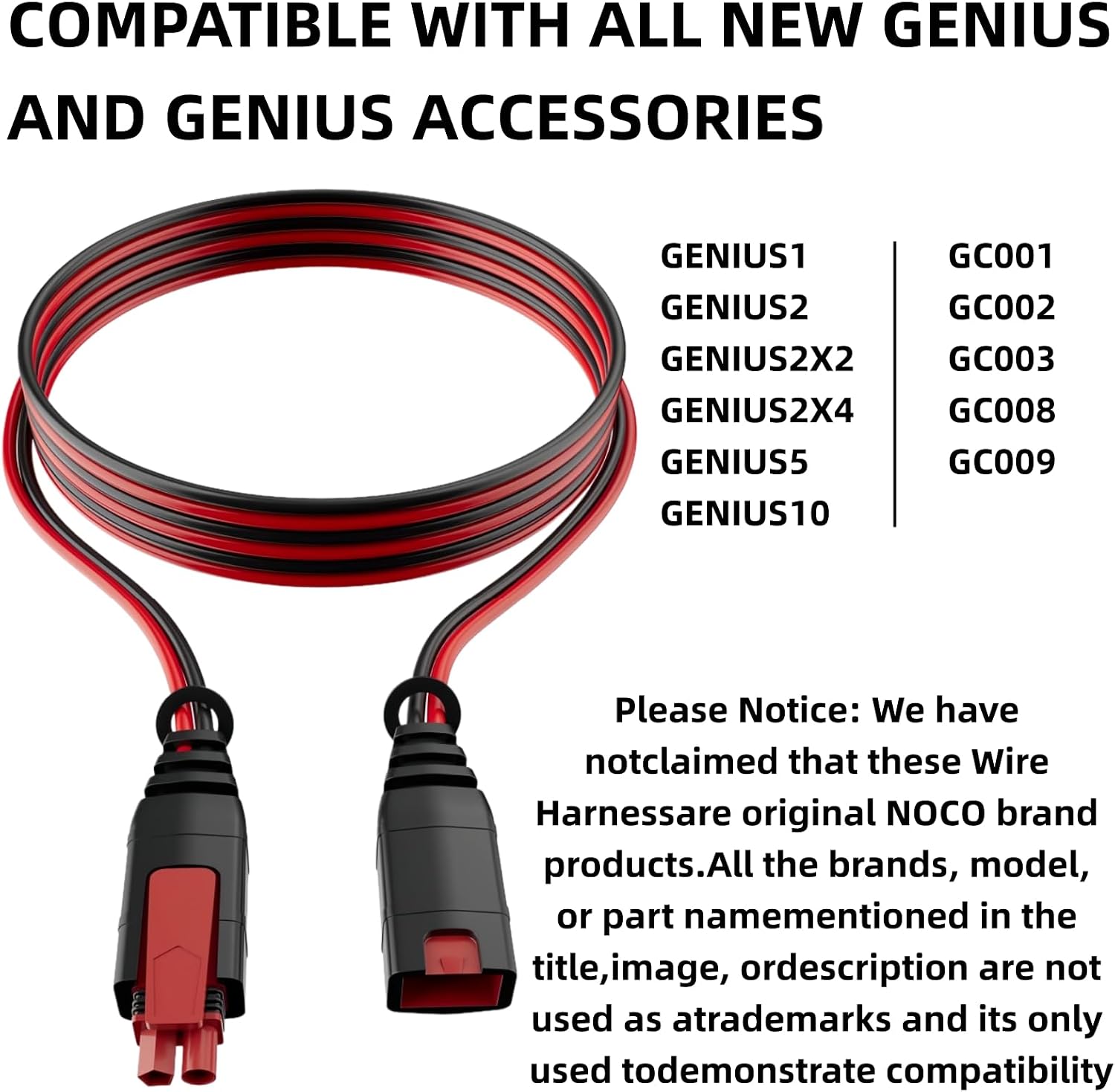 GC004 X-Connect 10Ft fit for NOCO Battery Charger Accessories,Extension Cable Accessory for Genius Smart Battery Chargers Cable,Compatible with GENIUS1, GENIUS2,G750, G1100, G3500, G7200