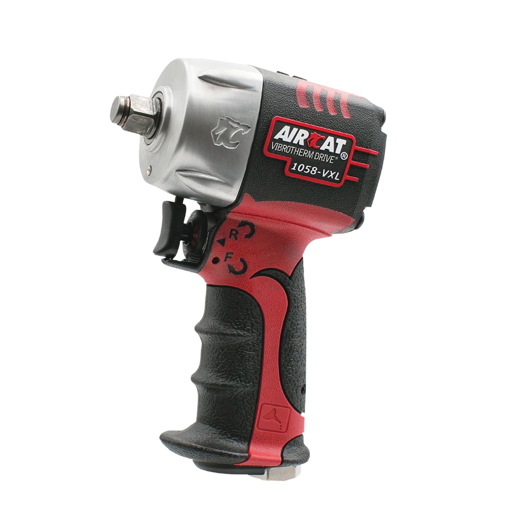 AirCat 1058-VXL 1/2-Inch Vibrotherm Drive Composite Compact Impact Wrench - Hard-Hitting Wrench - Low-Weight, Ergonomic Design - Maximum Torque - Quiet Operation - Durable - 550 ft-lb Maximum Torque