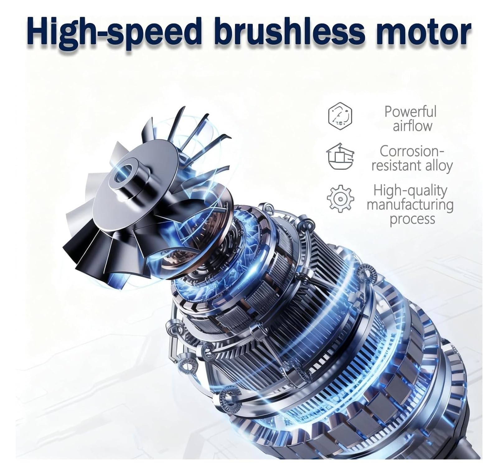 Souffleuse à Neige Thermique 5000 W améliorée (2026), souffleur d'air Chaud Portable, avec Technologie de Turbine Efficace, for Le dégivrage du Pare-Brise et Le déneigement.
