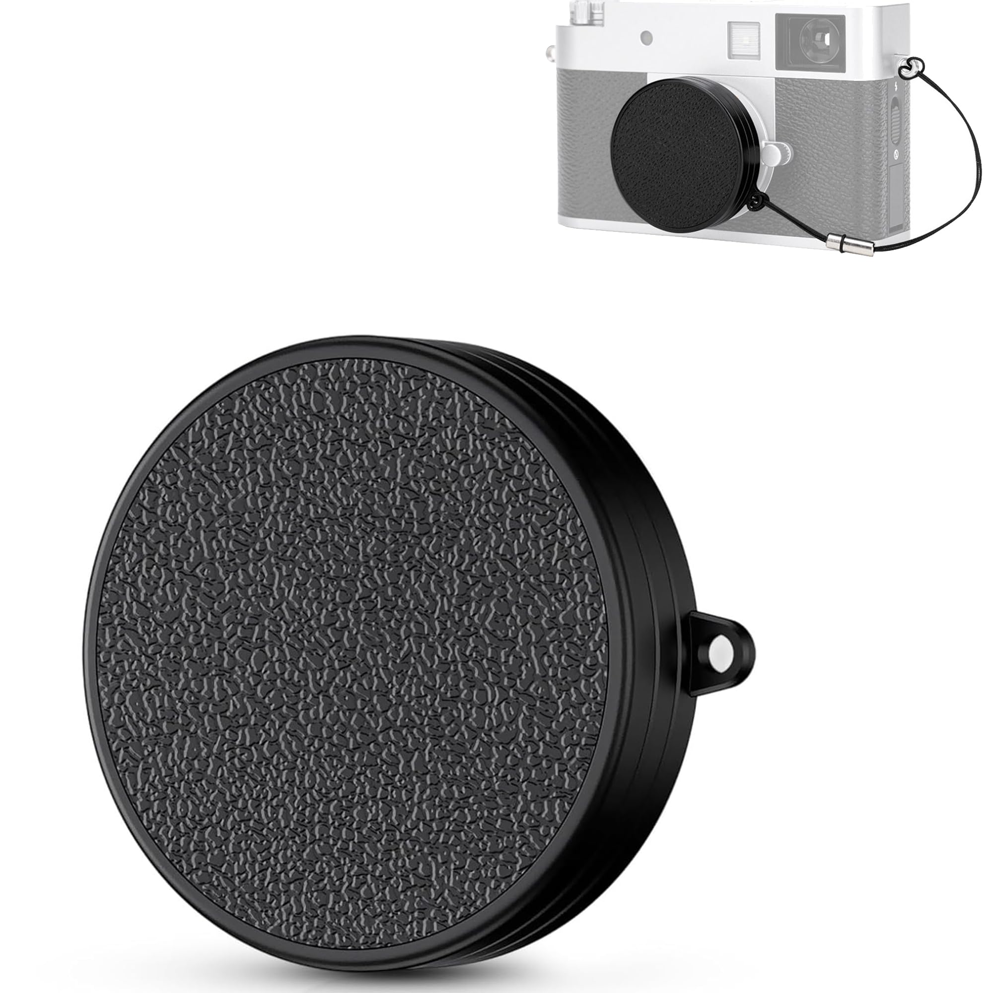 Bouchon D'objectif JJC Pour Appareils Photo Fujifilm X - Couleurs Noir, Argent, Gris Foncé - Avec Cordon Anti-perte