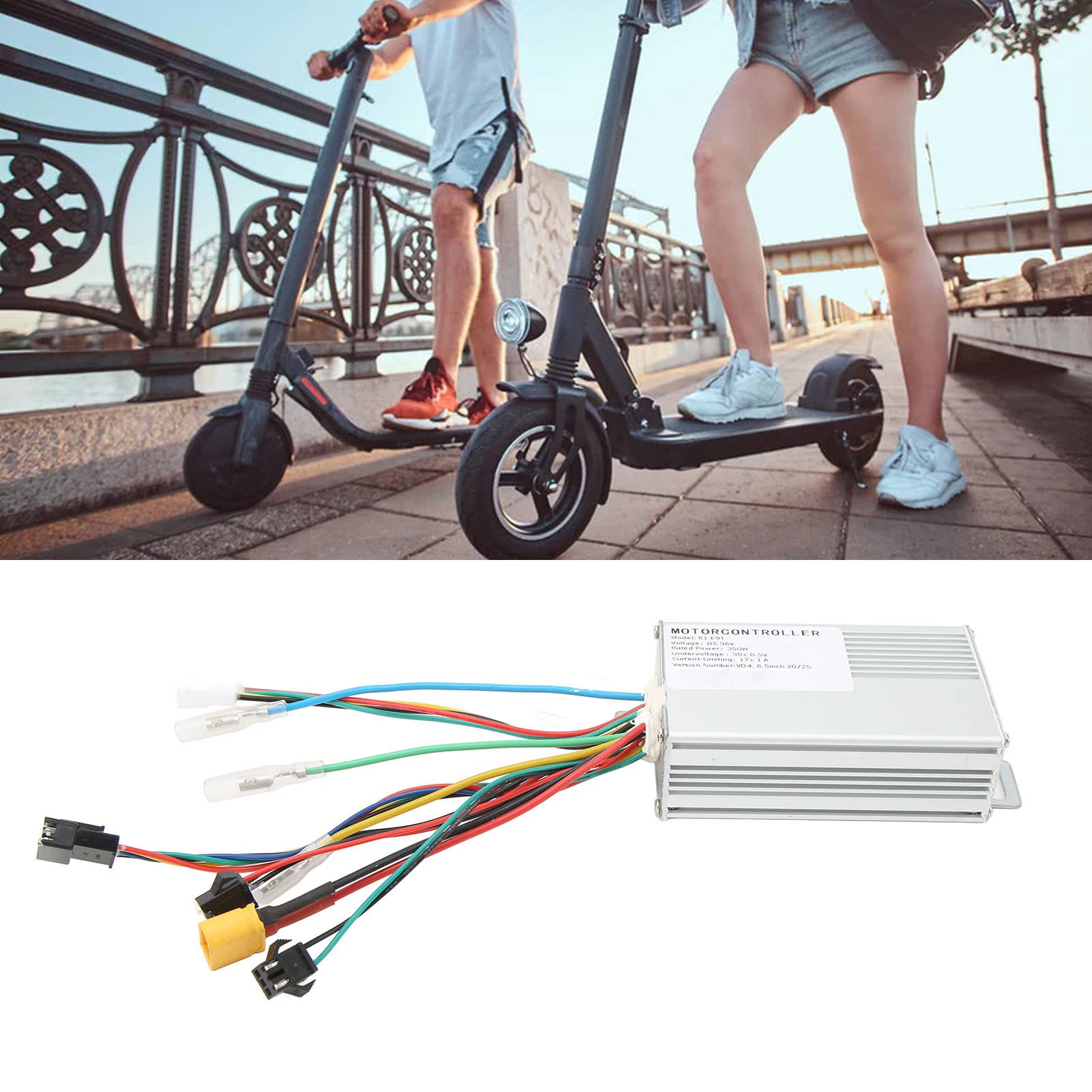 Kit de Contrôleur de Moteur électrique 36 V 350 W, Kit de Contrôleur de Vélo avec Panneau D'affichage de Circuit et Contrôleur pour Scooter de Vélo électrique E9T