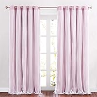 Vista 23 de PONY DANCE Cortinas para Sala de 84 Pulgadas de Largo - Cortinas con Capa Traslúcida, 52 Pulgadas de Ancho, Paneles para Tratamiento de Ventanas