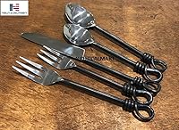 Vista 4 de Twist and Shout - Juego de cubiertos de acero inoxidable de 6 piezas para cocina, restaurantes, bodas y fiestas, colección para cocina, comedor