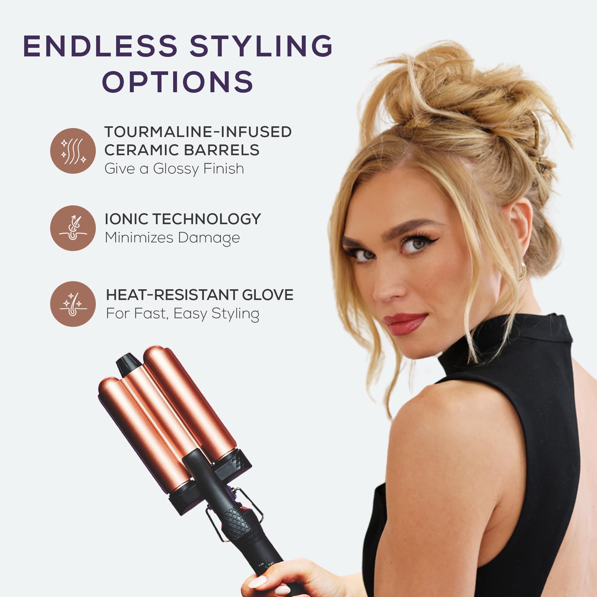 BRAND NEW Sutra Curling Wand Interchangeable Waver Attachments (3 Sizes) – SUTRA main image 4
