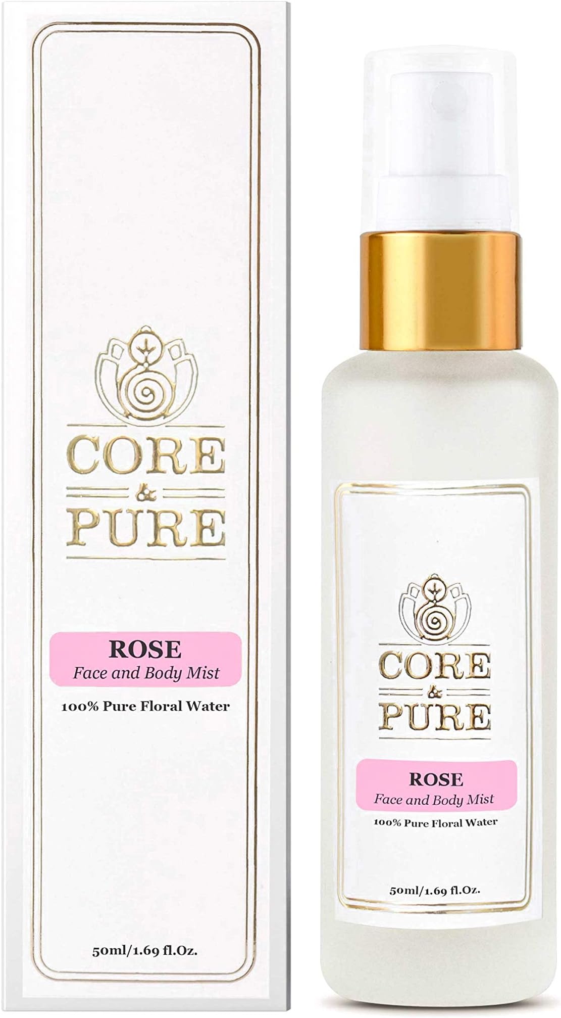 Rose Floral Water- Hydrating & Moisturising Face Toner & Body Mist, 100% Natural Essential Oil Hydrosol -50ml