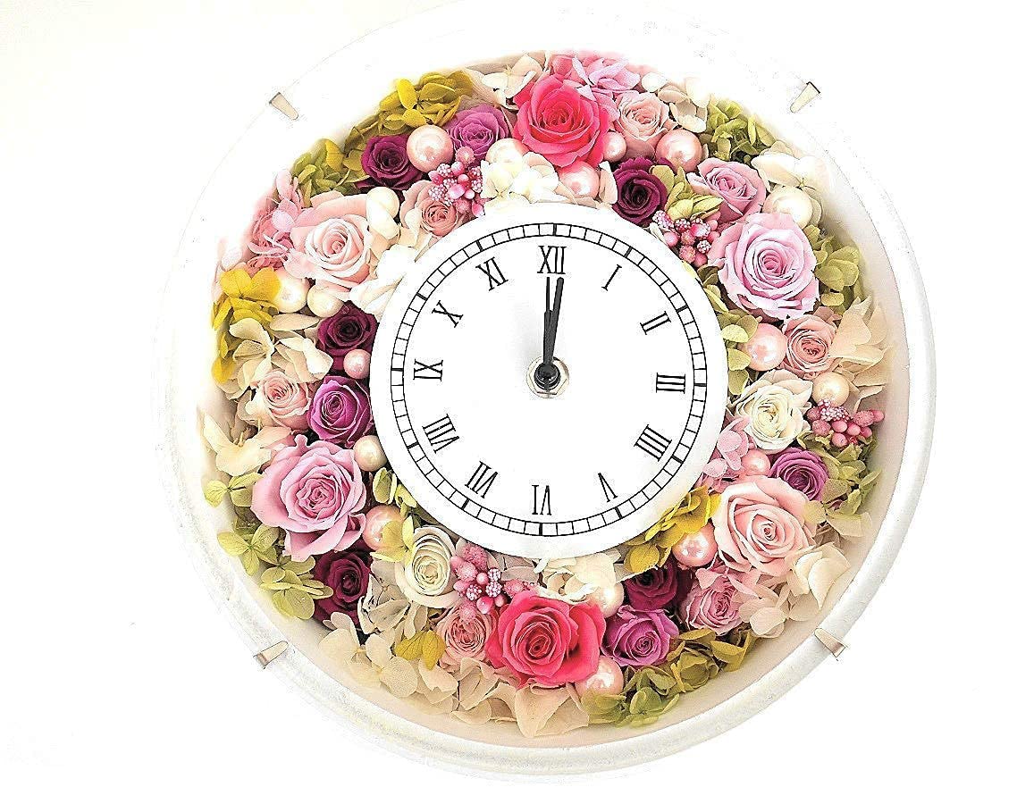 Amazon|花時計 プリザーブドフラワー 退職祝い 女性 プレゼント 誕生