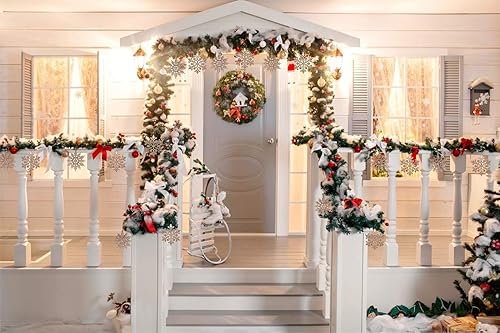 Miniatura 79 de RECUTMS 10 paquetes de flores de Pascua artificiales con purpurina para decoración de bodas, árbol de Navidad, Año Nuevo, guirnalda de Navidad