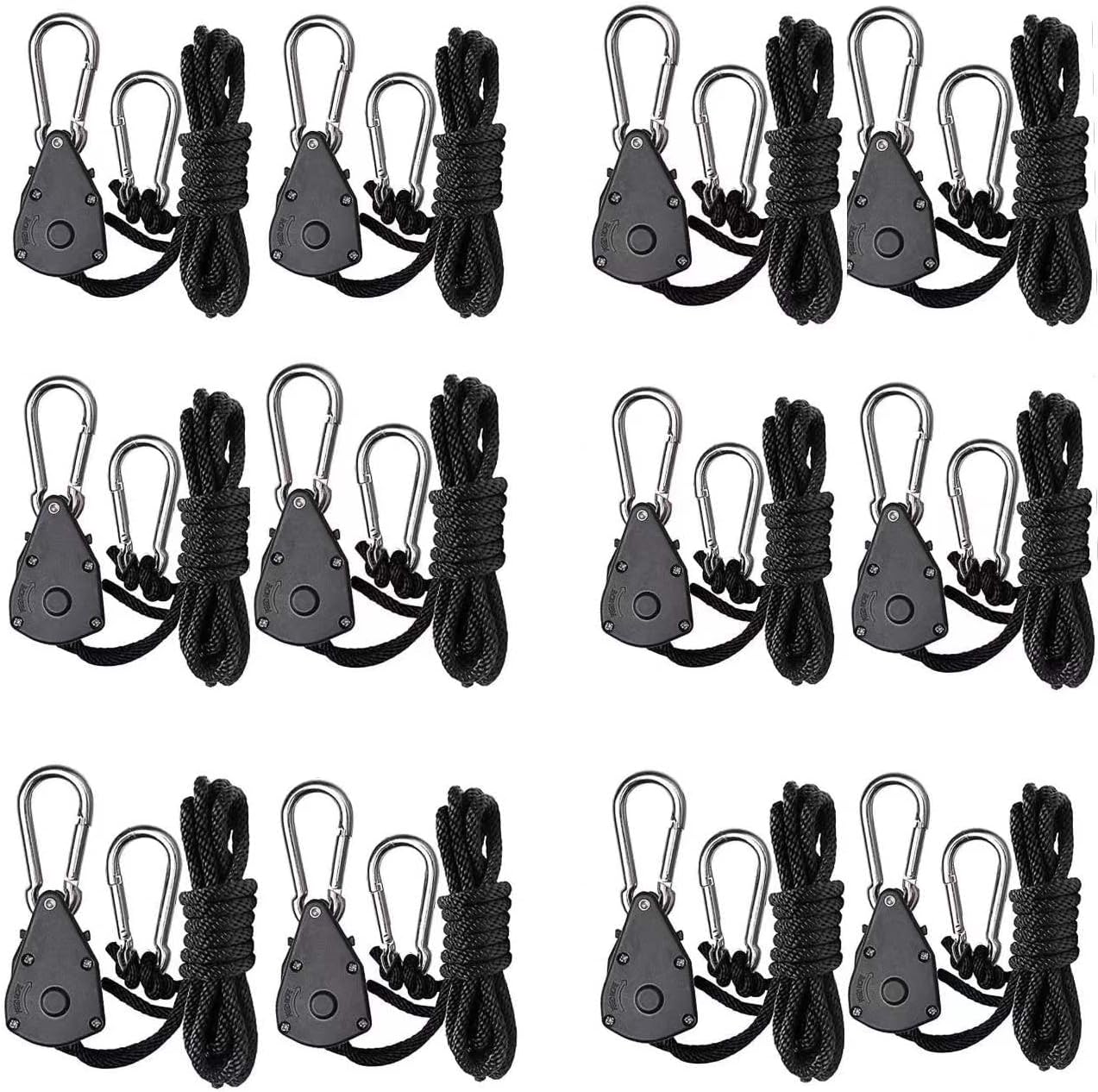 Green Hut 6 Pair of 1/8 inch Adjustable Rope Hanger Heavy