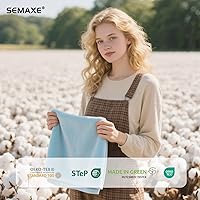 Vista 20 de SEMAXE Juego de 12 toallas de 100% algodón, 13 × 13 pulgadas, toallas suaves amarillas para la cara – súper absorbentes y de secado rápido, paño