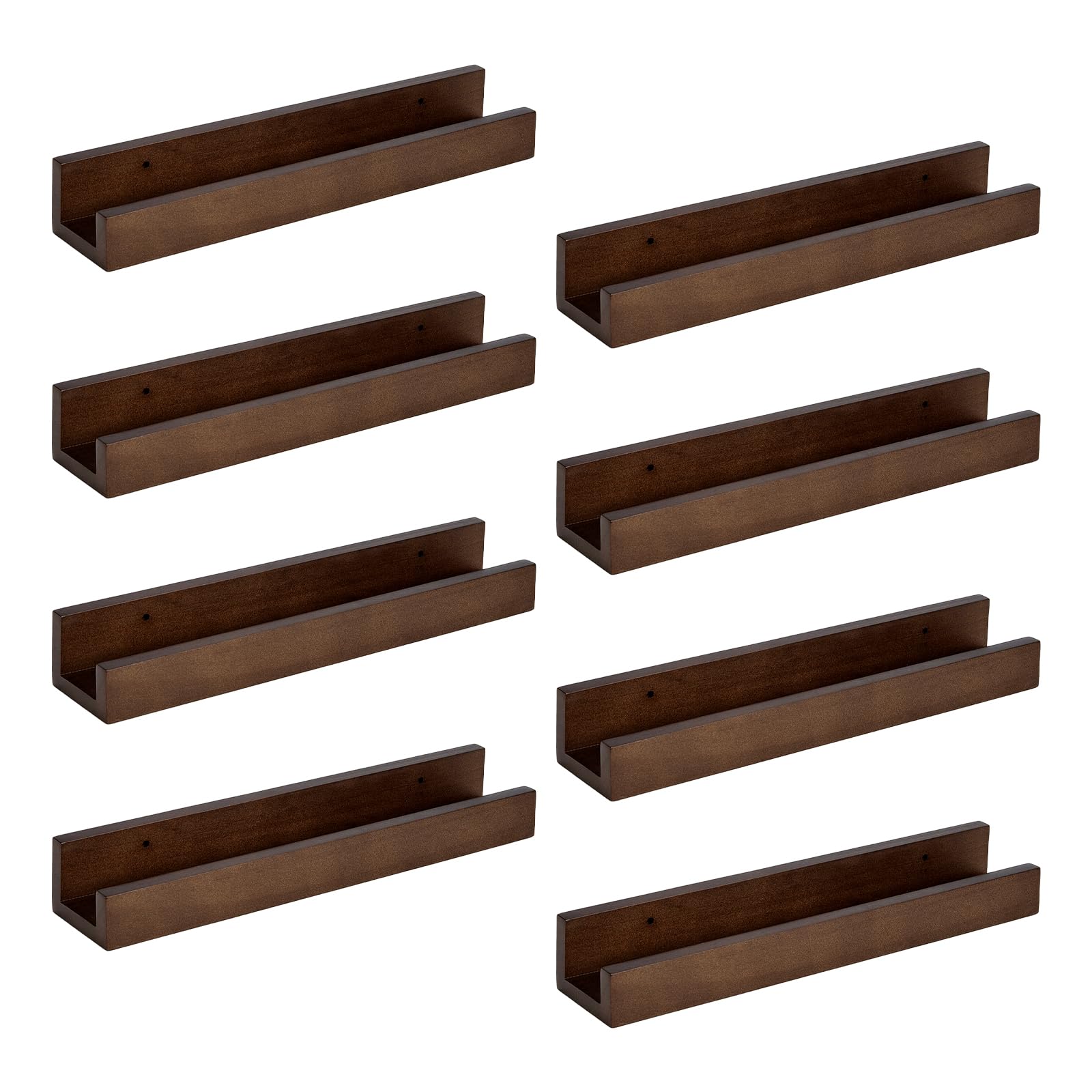 8 soportes de pared para discos de vinilo, estantes flotantes de discos de madera, soporte de almacenamiento de discos de vinilo de pared para álbum, libro, arte de imágenes en dormitorio