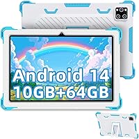 Vista 1 de Tablet para niños de 10 pulgadas Android 14 con funda protectora, Octa-Core, 10GB+64GB/512GB expandible, batería de 6000mAh, WiFi, BT, control