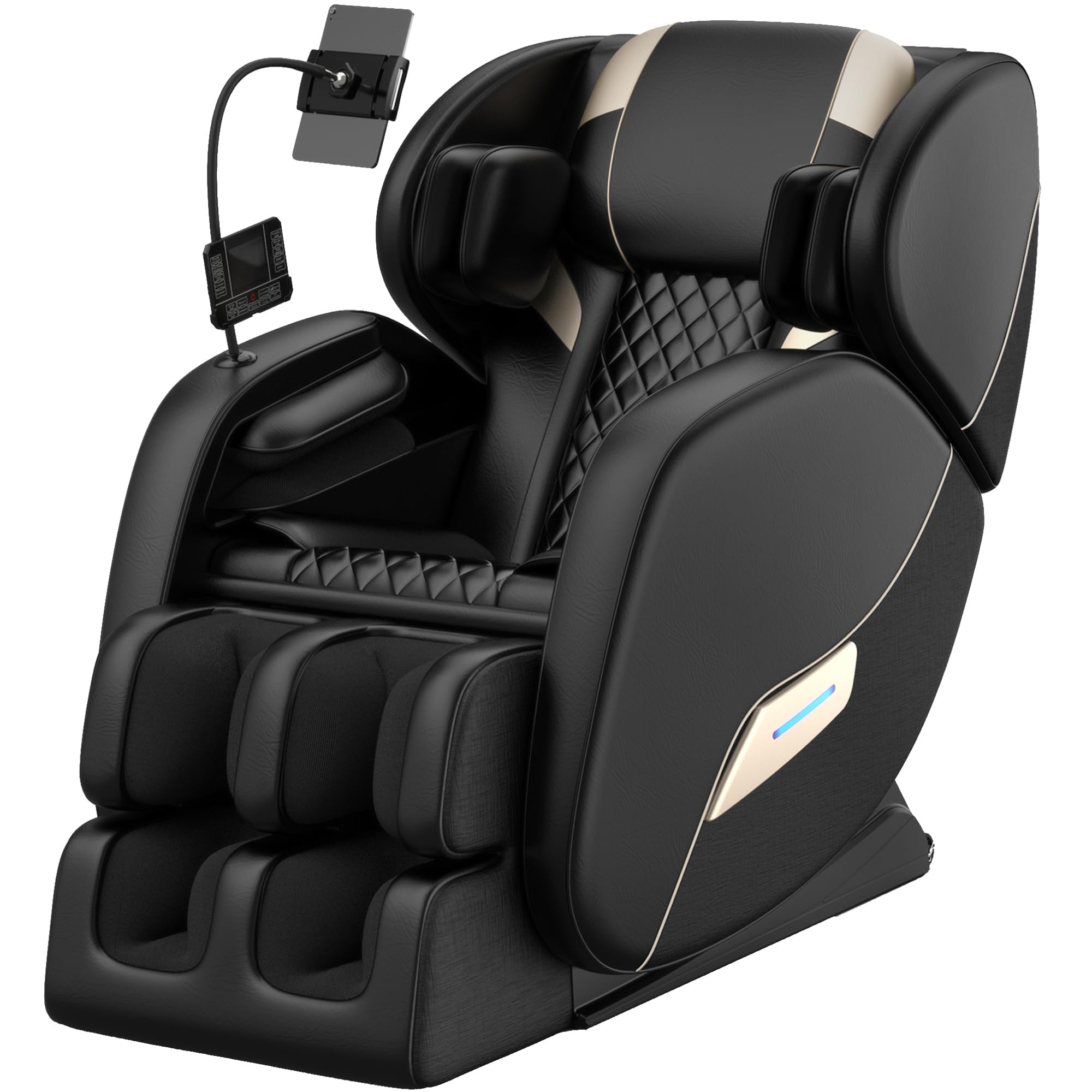 2025 Massage Chair Full Body, Zero Gravity SL-Track Shiatsu Massage Chair Recliner, Heating, Foot Massage, Auto Modes, Bluetooth Speaker, Touch Screen Controller, Extended Footrest, Wheels