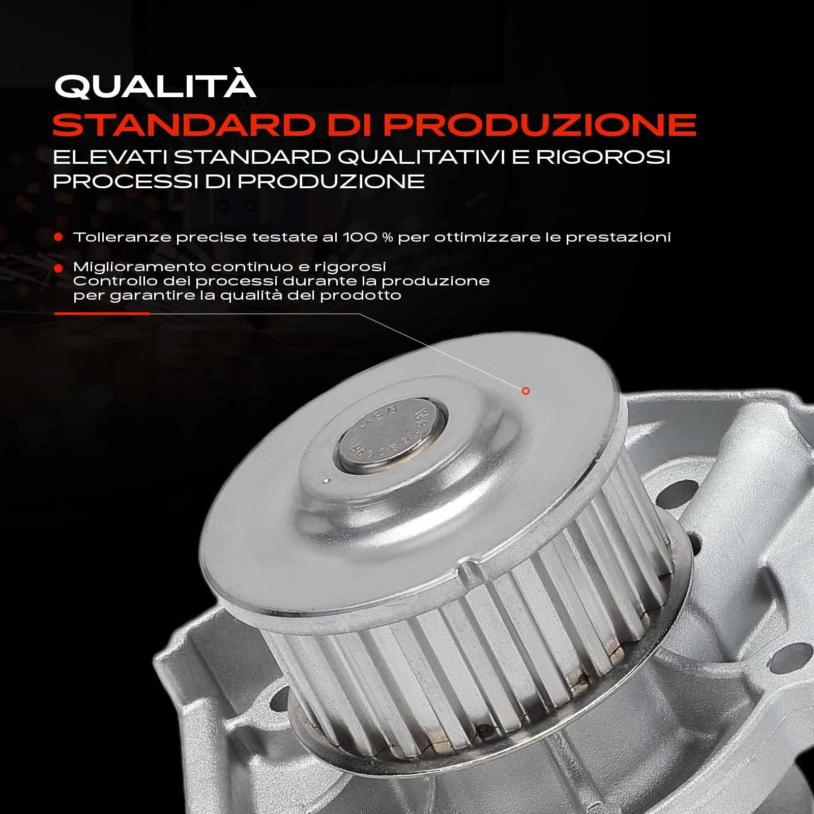 Frankberg Pompa acqua Liquido refrigerante Benzina Compatibile con 500 312 1.2L 169 1.2L Punto Furgone/Compatto 188 1.2L 500 312 1.4L Idea 350 1.4L Replace# 46520401