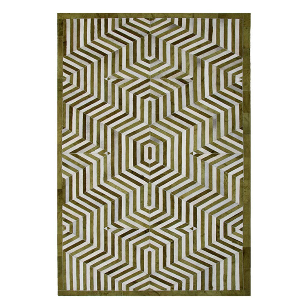 Duży dywan ze skóry bydlęcej, patchwork, zielony, ze skóry bydlęcej, dekoracyjny, do salonu, sypialni, pokoju dziecięcego, nowoczesny design, dekoracja domu