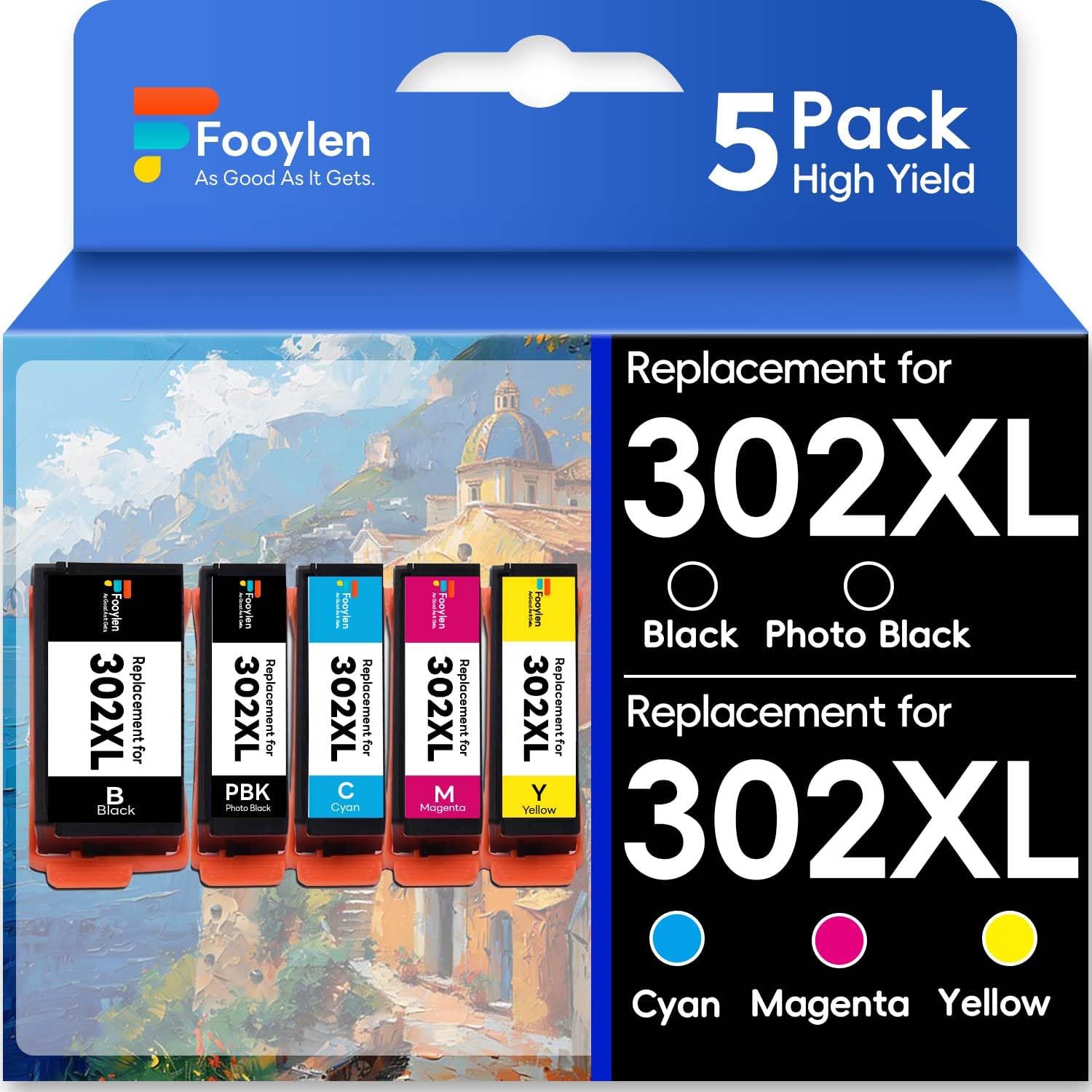 XP-6100 Ink Cartridge Replacement for XP-6000 Ink Cartridge XP6100 Ink Combo Pack Work with Epson Expression XP-6100 XP-6000 XP6000 XP6100 Printer (BK/PBK/C/M/Y, 5-Pack)