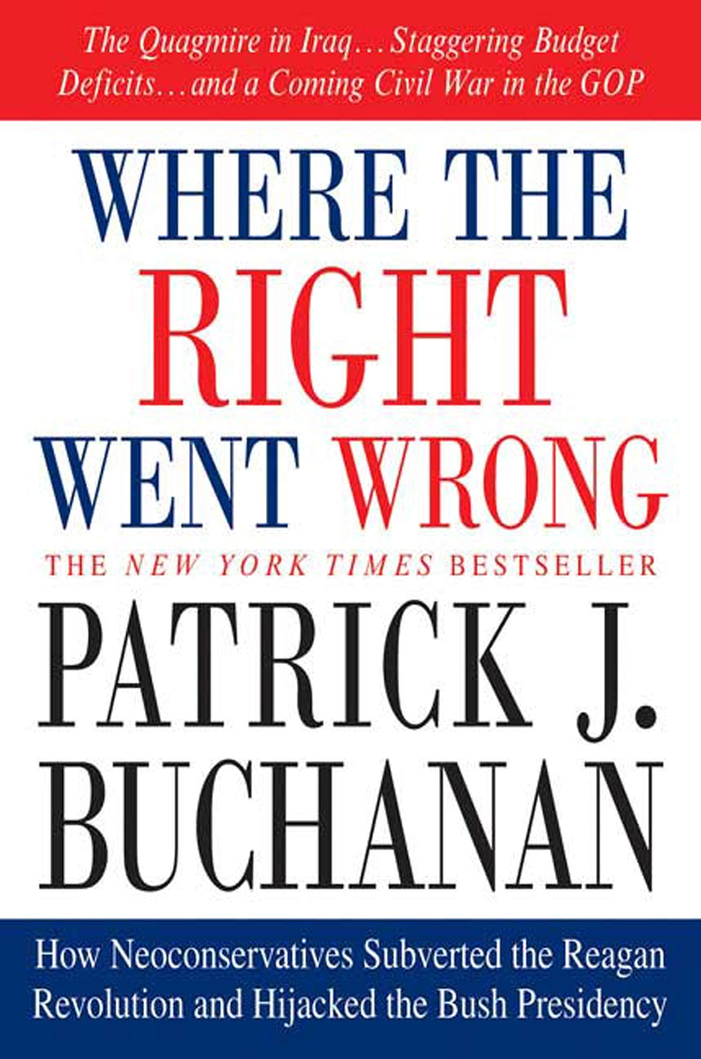 WHERE THE RIGHT WENT WRONG: How Neoconservatives Subverted the Reagan Revolution and Hijacked the Bush Presidency