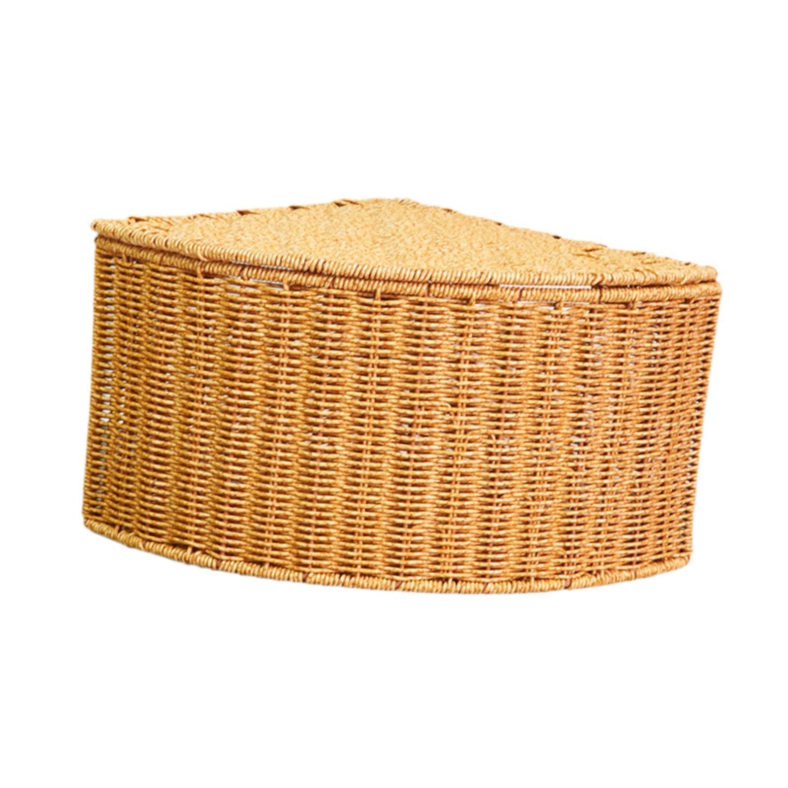 KTUXZCI Unique Corner Storage Organizer Woven For Storing Clothes Toys And Sundries Keeping Everything Neat And Accessible Sundries Storage Basket Basket With
