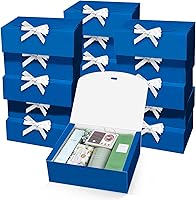 Vista 12 de PEKGRIL 15 cajas de regalo con tapas, cajas de regalo rosas de 10 x 8 x 4 pulgadas, caja de propuesta de dama de honor con cinta, cajas de papel
