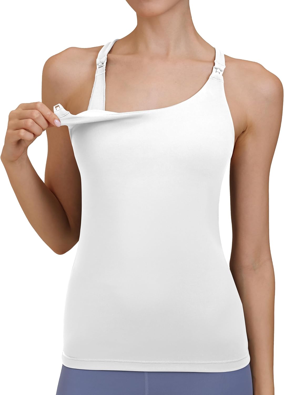 CFRTMTBB Nursing Tank Top for Breastfeeding Sexy Crisscross Back Maternity Sports Bra Fitness Workout Yoga Pregnancy Bra