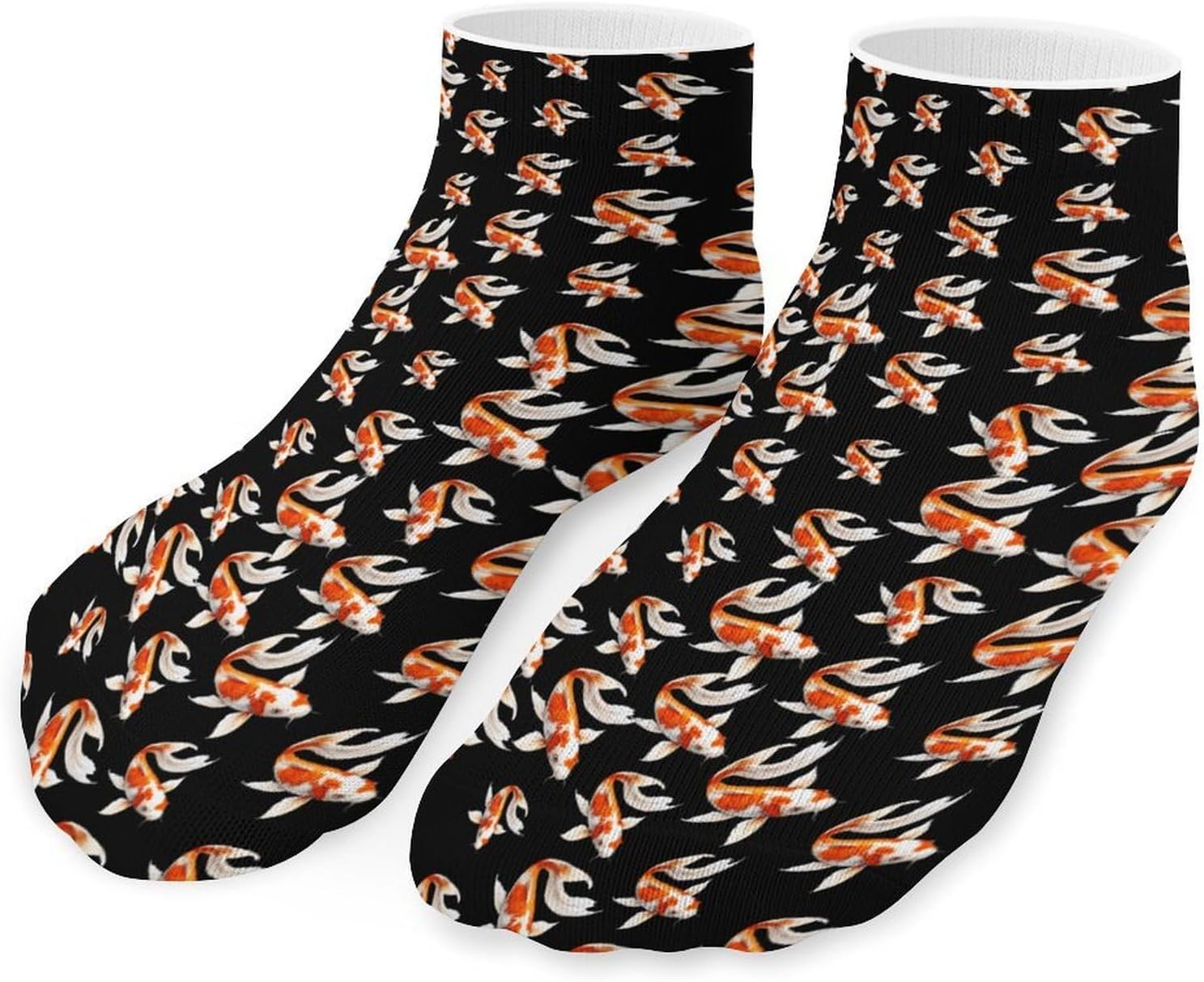 Japanese Fish 5 Pairs Low Cut Ankle Socks Casual Liner Sock No Show Invisible Socks for Men Women