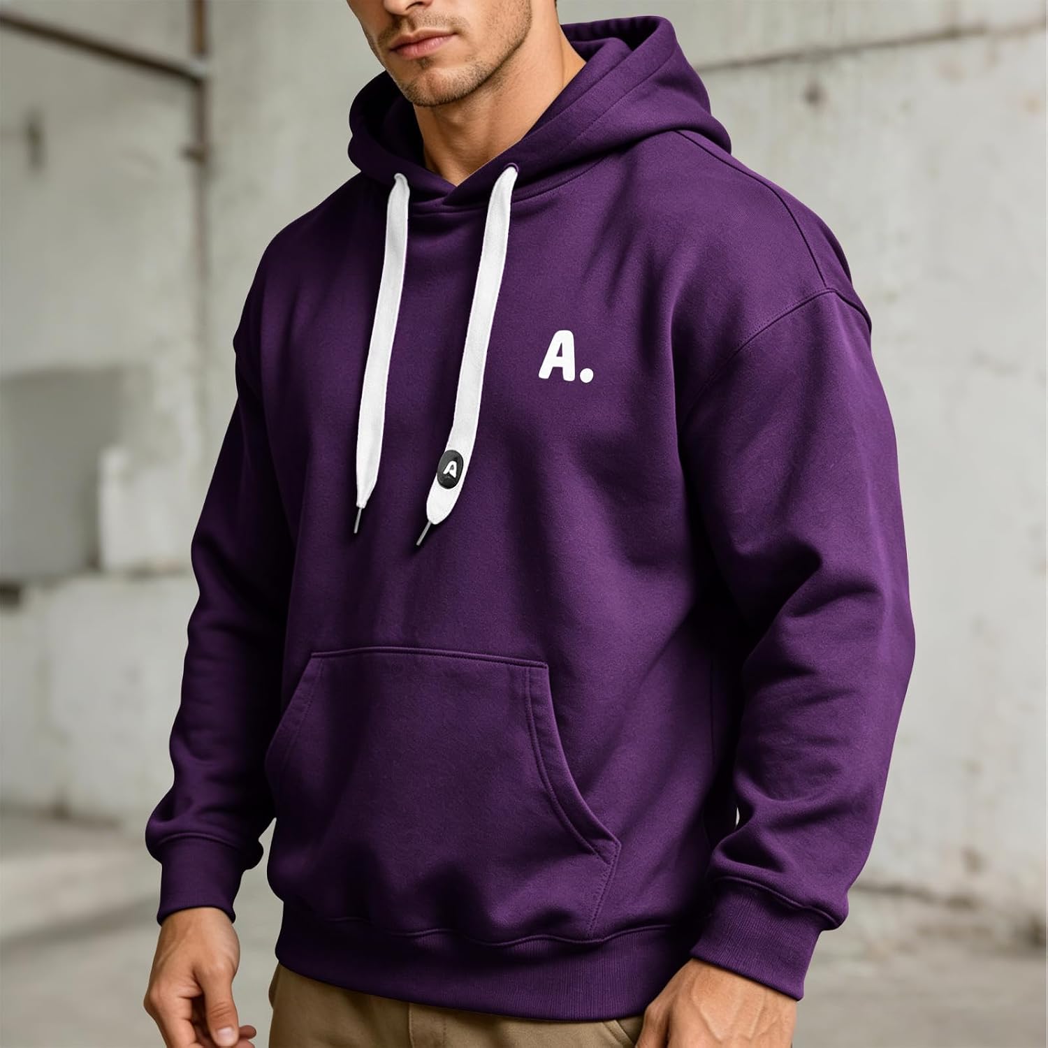 Men's Pullover Hoodie Graphic Kangaroo Pocket Casual Outfits | Soft Pullover Hoodie With Drawstring Hood, Chest Graphic, Kangaroo Pocket, And Relaxed Daily Fit Fall Clothes