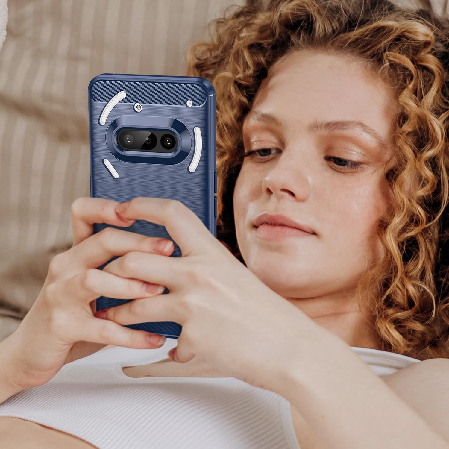 SEAHAI Case For Nothing Phone (3a), Ultra Thin Soft Silicone Clear Back TPU Bumper Shockproof Cover Fashion Flowers Graphic Colorful Skin Slim Case - Falling Flower