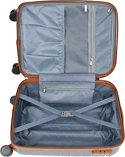 Miniatura 6 de Juego de equipaje de mano de 3 maletas expandibles con 4 ruedas giratorias para todas las personas, Gris, Maletas rígidas con ruedas giratorias,